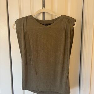Banana Republic Olive Sleeveless Muscle Tee